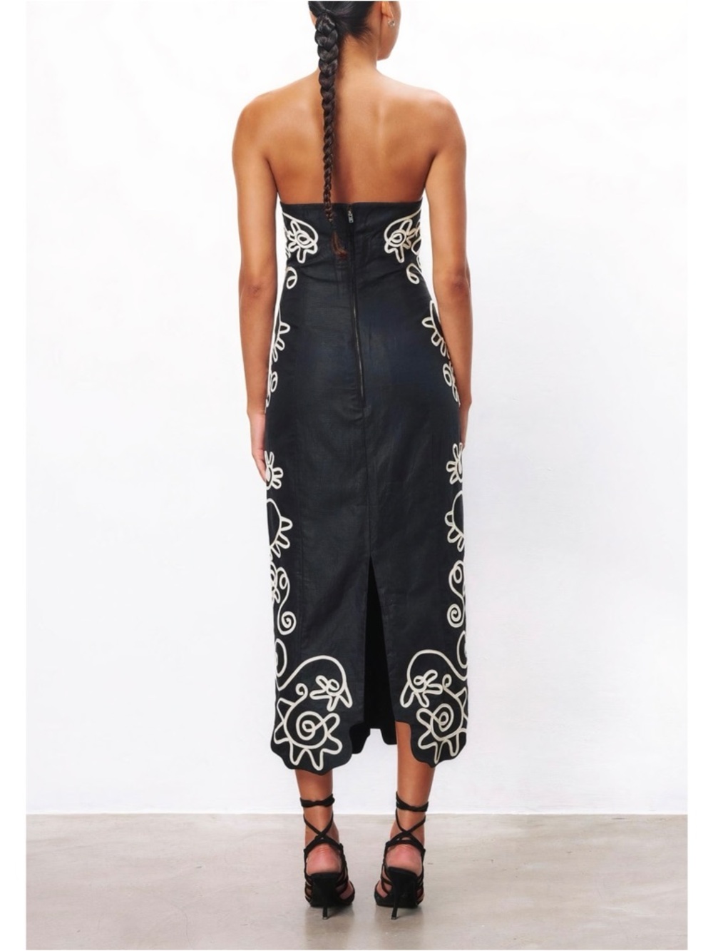 NWOT Mara Hoffman Midi Strapless Cotton-Blend Embroidered Stella Dress - Picture 5 of 7